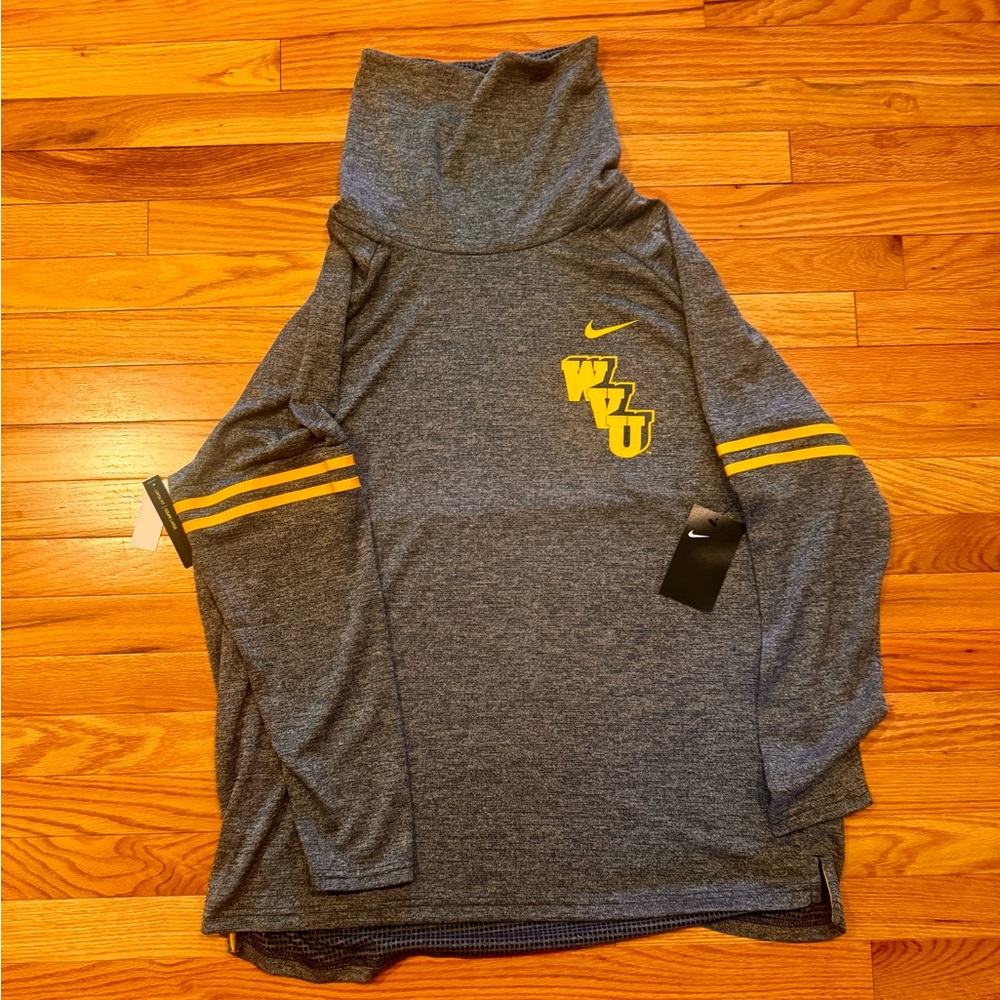 Nike Heather Blue and Gold WVU Pullover